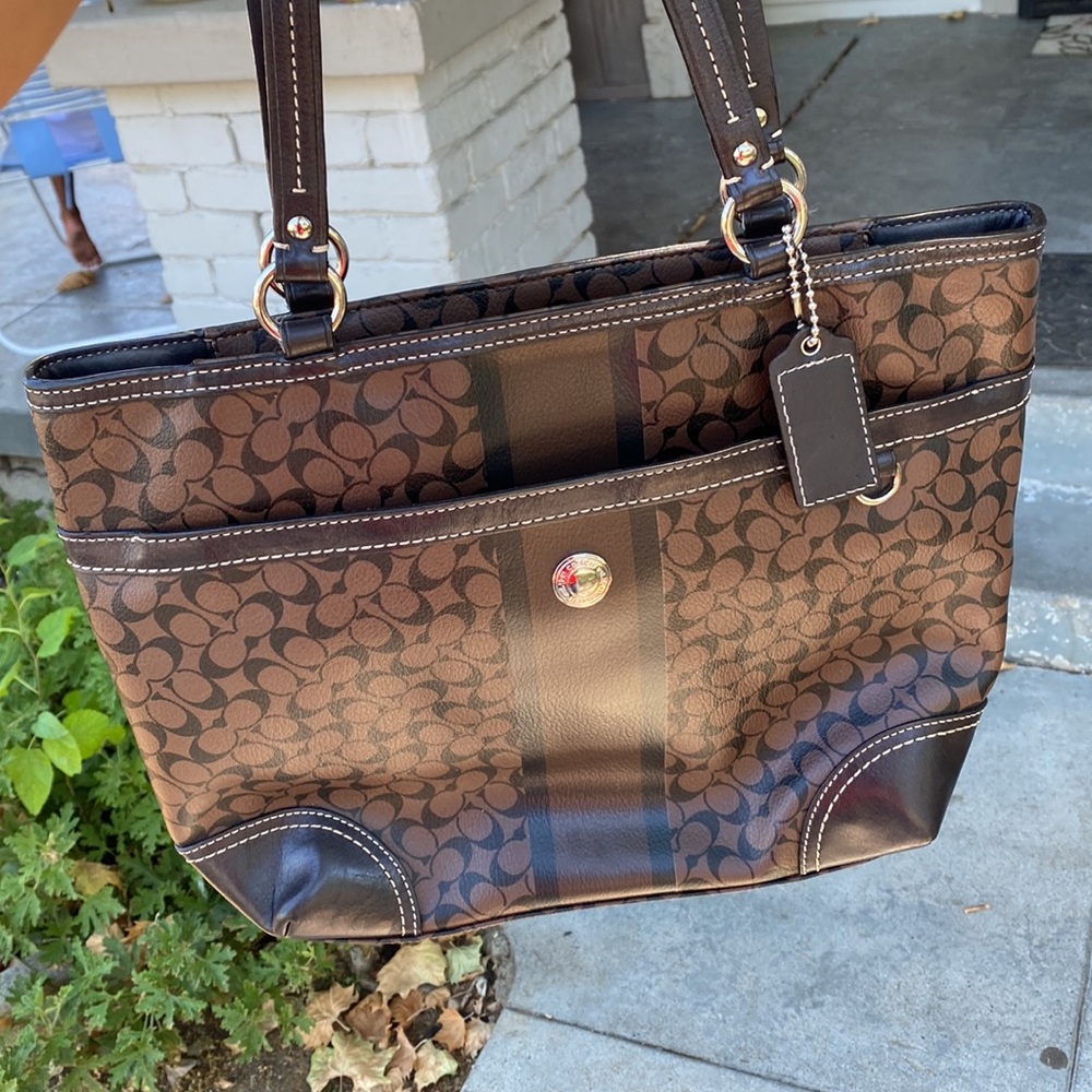 Brown coach purse